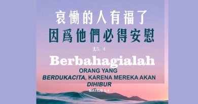 哀慟的人有福了Berbahagialah orang yang berduka cita