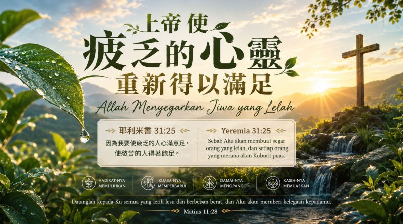 上帝使疲乏的心靈重新得以滿足Allah Menyegarkan Jiwa yang Lelah 上帝使疲乏的心靈重新得以滿足Allah Menyegarkan Jiwa yang Lelah